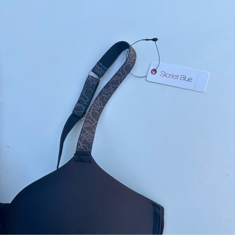 Skarlett Blue Glimpse Multi-Way Push-Up Underwire Bra, NWT, 36DD, Black Slate - Picture 6 of 9